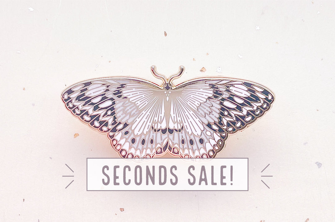 Paper Kite Butterfly Enamel Pin (Seconds)
