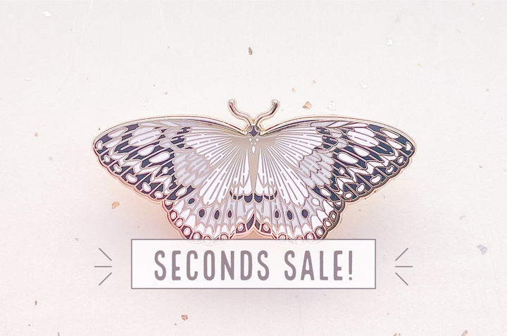 Paper Kite Butterfly Enamel Pin (Seconds)