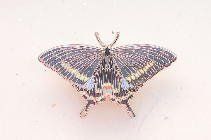 Paris Peacock Butterfly (Papilio paris) Enamel Pin