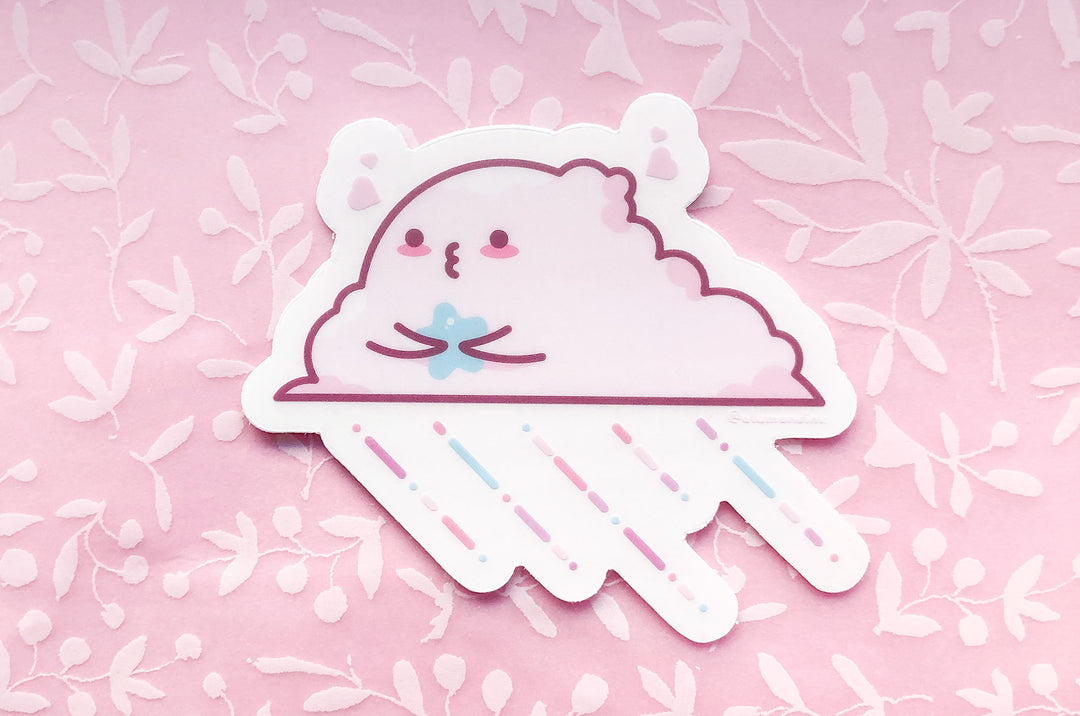 Pastel Cloud Clear Vinyl Sticker