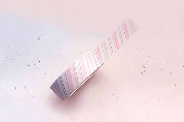 Pastel Peppermint Striped Washi Tape