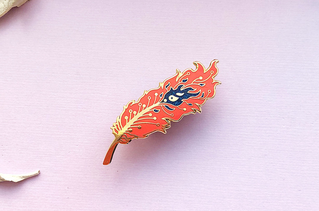 Phoenix Feather Pin