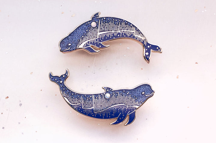 Aurora Pilot Whales Enamel Pin Set