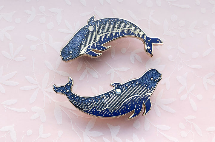 Aurora Pilot Whales Enamel Pin Set