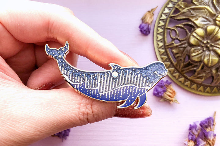 Aurora Pilot Whales Enamel Pin Set