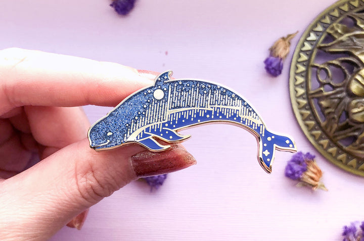 Aurora Pilot Whales Enamel Pin Set