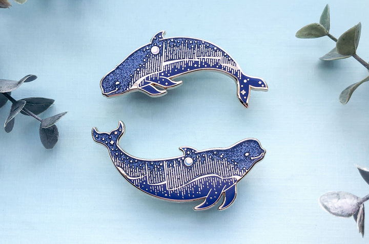 Aurora Pilot Whales Enamel Pin Set