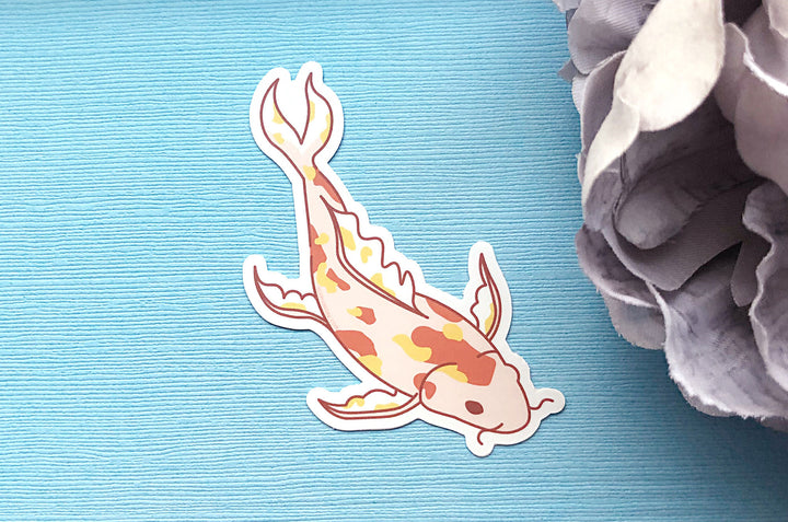 Pink Koi Fish Vinyl Sticker