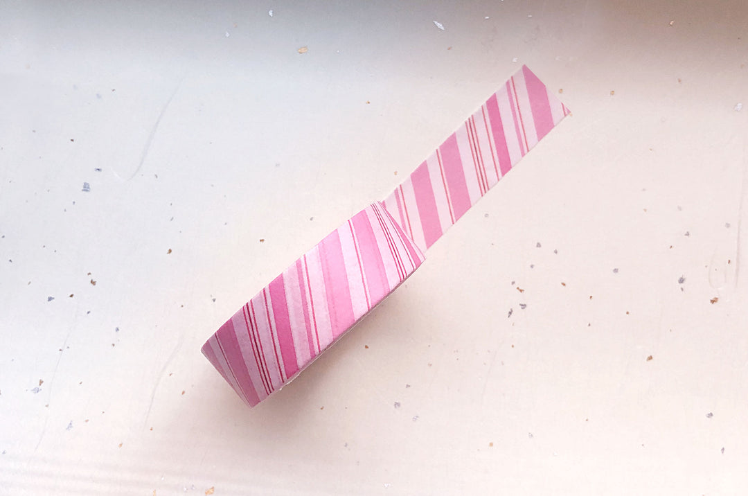 Pink Peppermint Striped Washi Tape