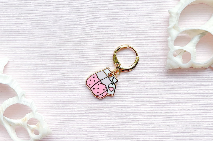 Pink Teabag Charm