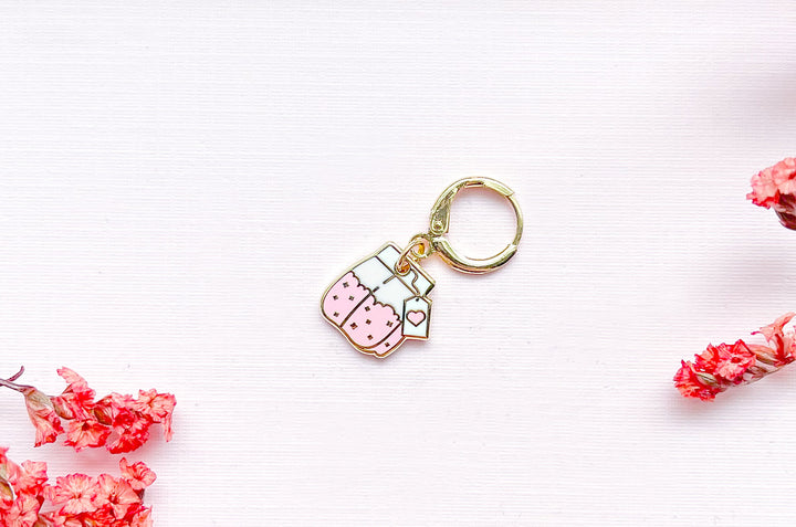 Pink Teabag Charm