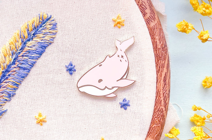 Pink Dream Whale Needle Minder