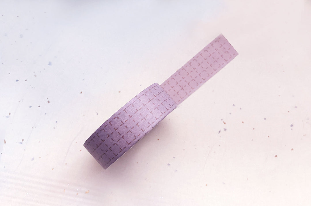 Purple Dashed Grid Washi Tape