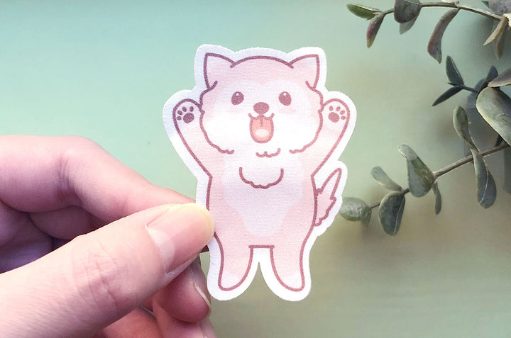 Licky Puppy Microfiber Sticker