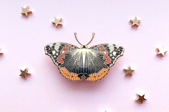 Red Admiral Butterfly (Vanessa atalanta) Enamel Pin