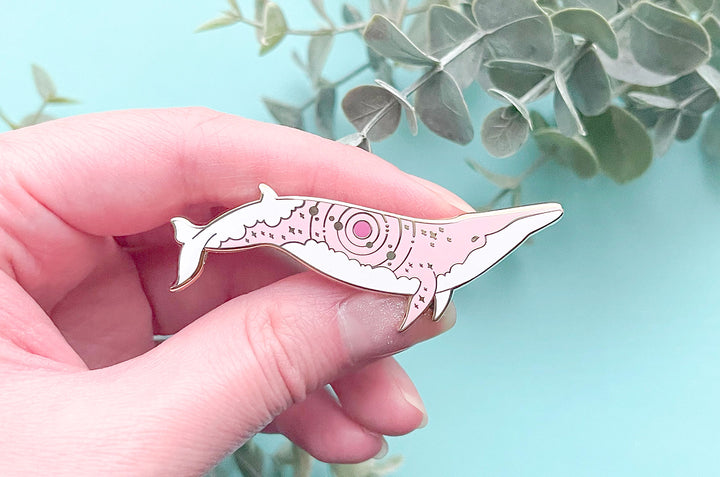 Antares Rice's Whale (Red Star) Pin