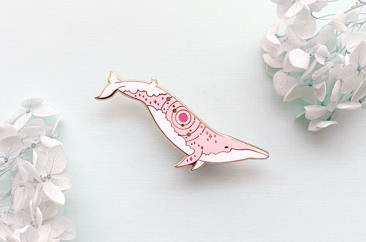 Antares Rice's Whale (Red Star) Pin