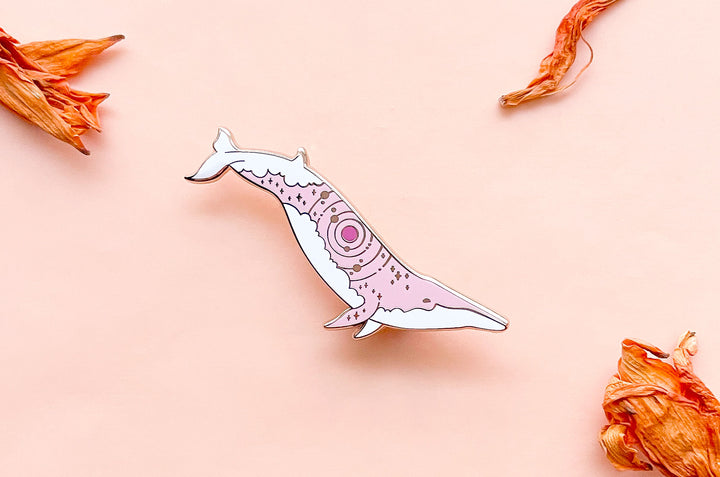 Antares Rice's Whale (Red Star) Pin