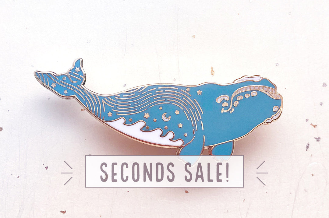 Star Trails Right Whale Pin (Seconds)