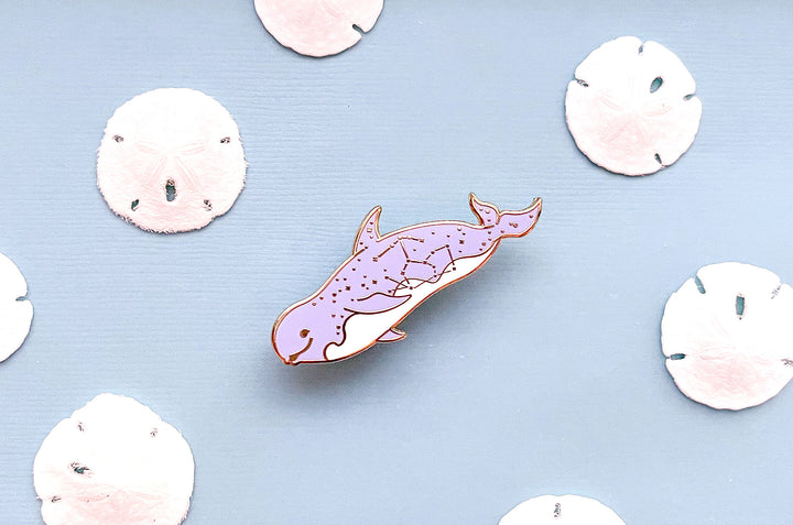 Orion Constellation Risso's Dolphin Enamel Pin