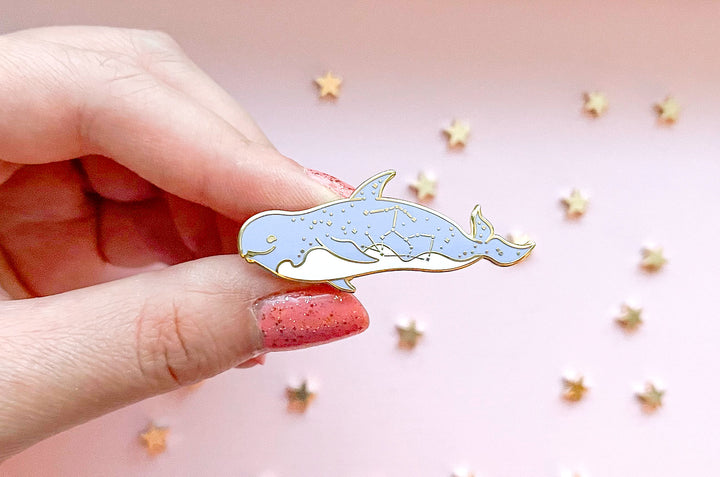 Orion Constellation Risso's Dolphin Enamel Pin