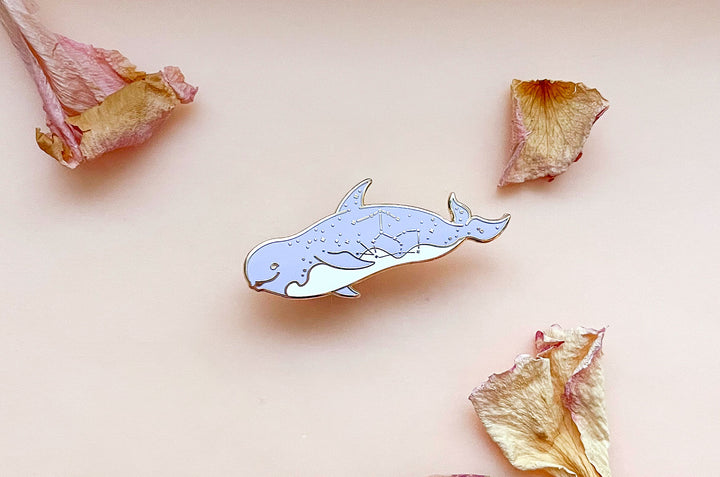 Orion Constellation Risso's Dolphin Enamel Pin