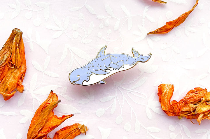 Orion Constellation Risso's Dolphin Enamel Pin