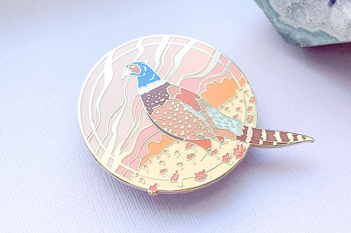 Ring-Necked Pheasant Enamel Pin