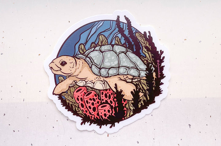 Sea Turtle Clear Vinyl Sticker