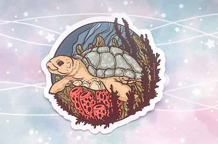 Sea Turtle Clear Vinyl Sticker