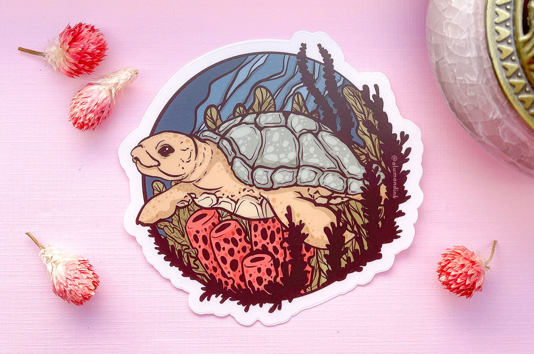 Sea Turtle Clear Vinyl Sticker