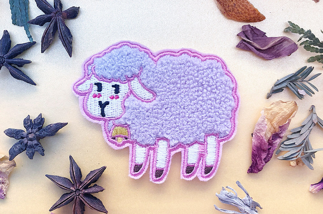 Fluffy Sheep Embroidered Patch