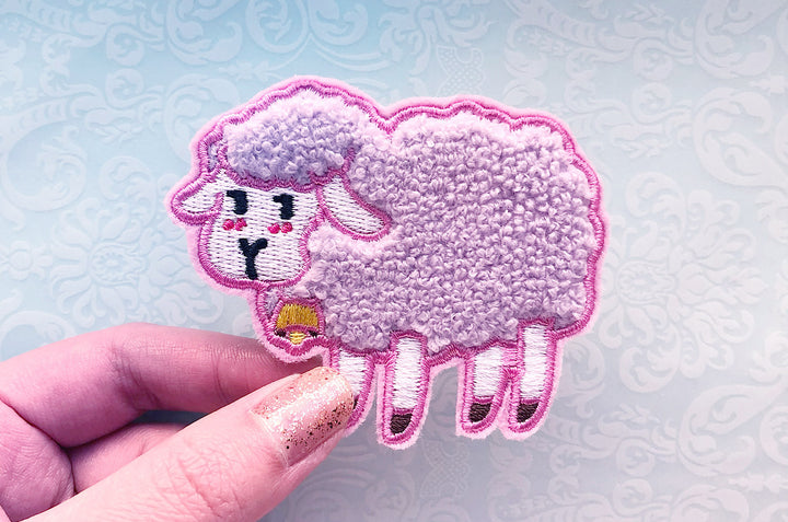 Fluffy Sheep Embroidered Patch
