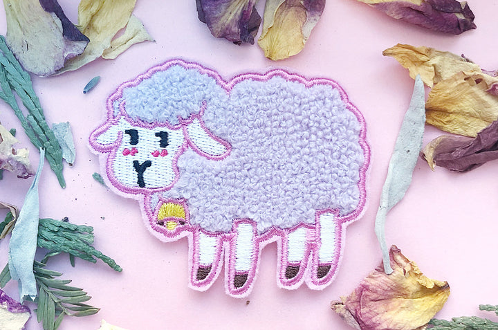 Fluffy Sheep Embroidered Patch
