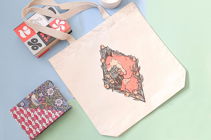 Sleeping Fox Tote Bag