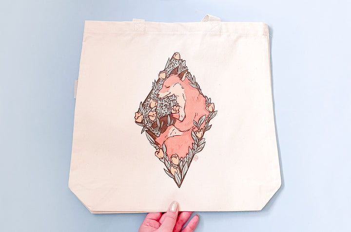 Sleeping Fox Tote Bag