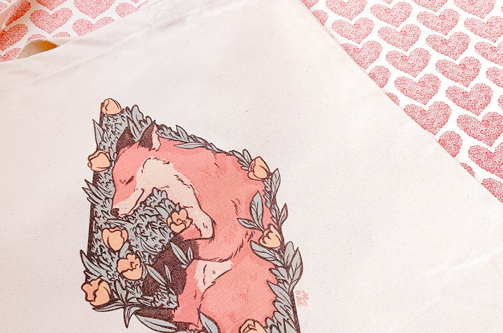 Sleeping Fox Tote Bag
