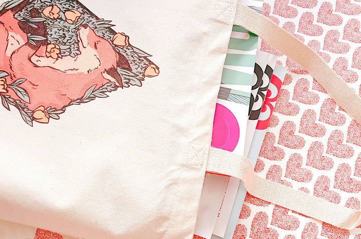 Sleeping Fox Tote Bag