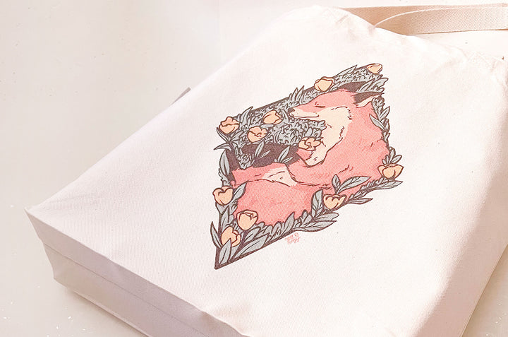 Sleeping Fox Tote Bag