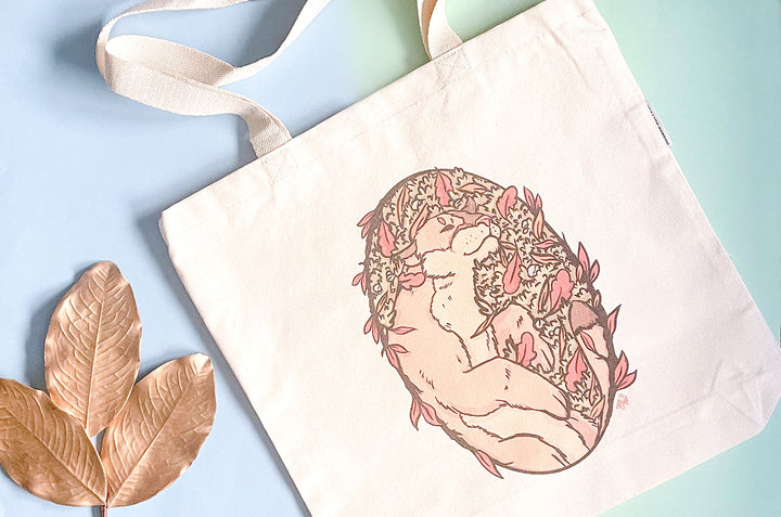 Sleeping Cougar Tote Bag
