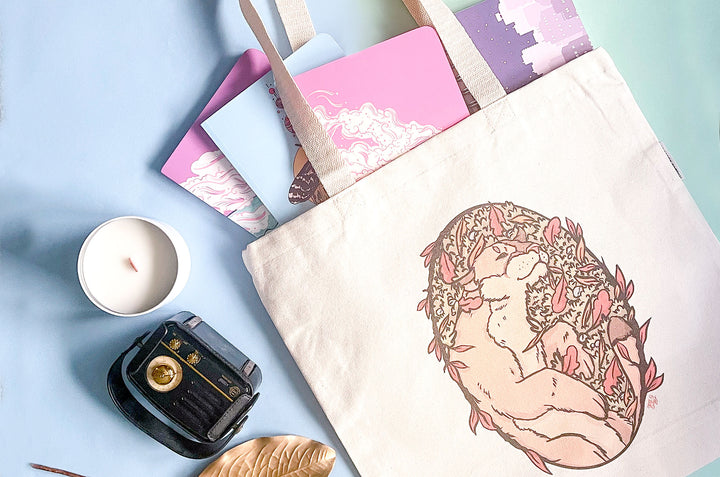 Sleeping Cougar Tote Bag