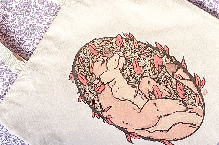 Sleeping Cougar Tote Bag