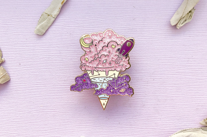 Space Ice Cream Cone Enamel Pin