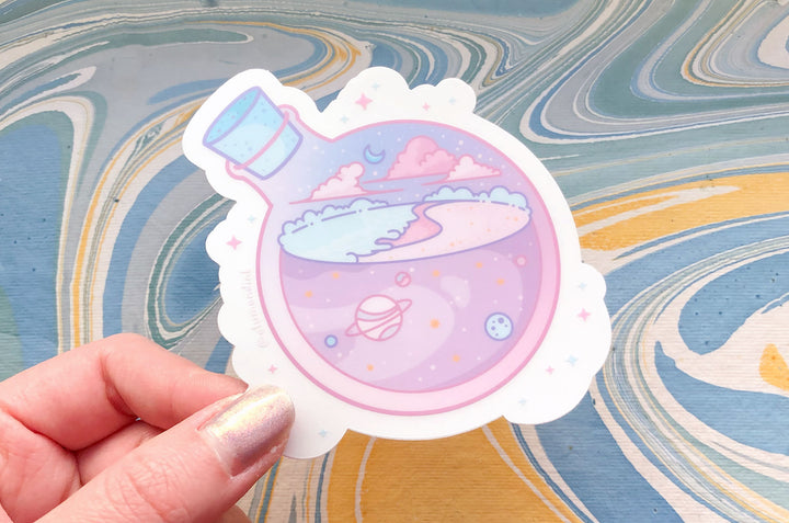 Space Sea Potion Clear Vinyl Sticker