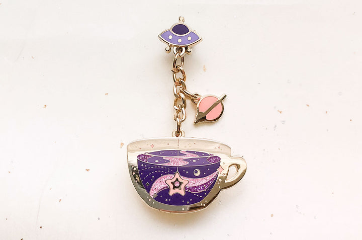 Galactic Space Tea Enamel Pin