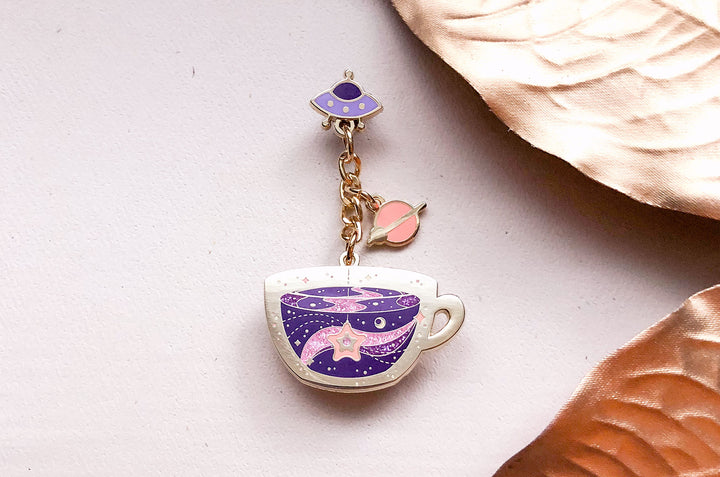 Galactic Space Tea Enamel Pin