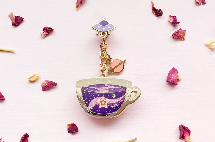 Galactic Space Tea Enamel Pin