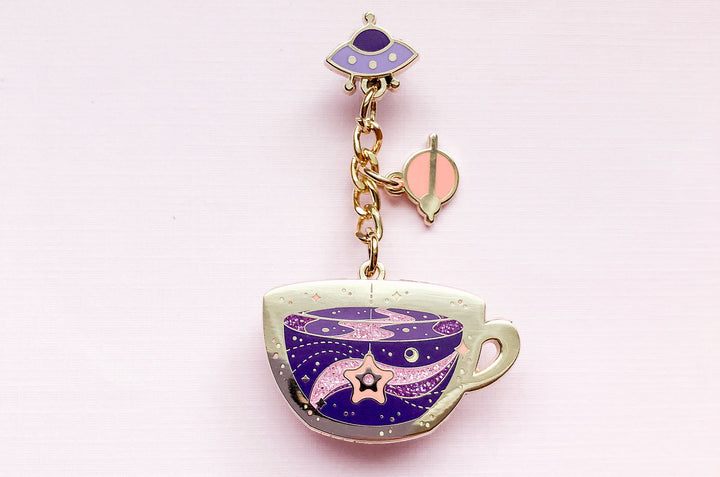 Galactic Space Tea Enamel Pin
