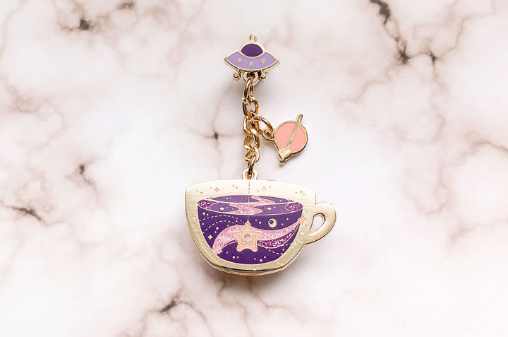 Galactic Space Tea Enamel Pin