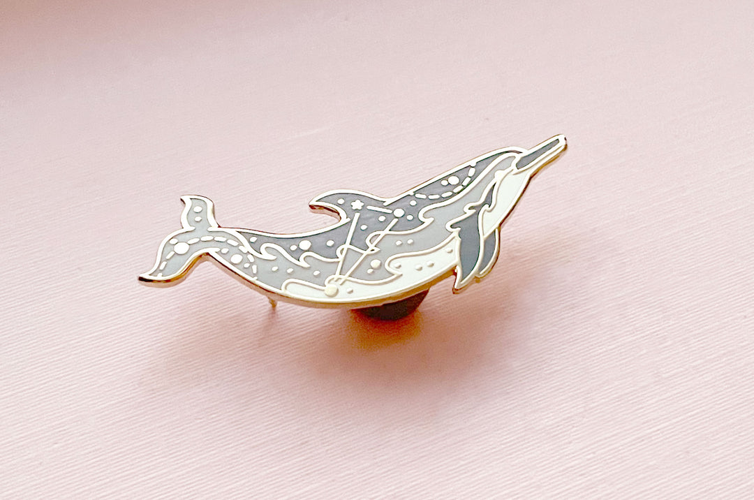 Triangulum Spinner Dolphin Enamel Pin